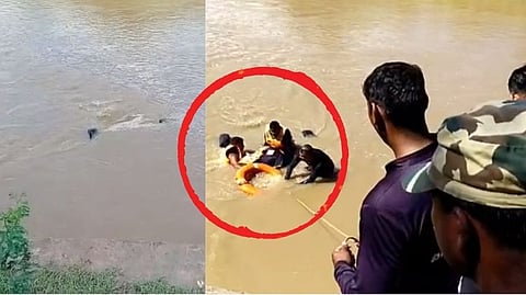 शहानूर नदीपात्रात पडली कार, घातपाताचा संशय; रेस्क्यू ऑपरेशन सुरु...