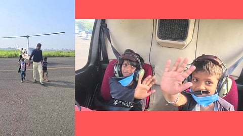फुटपाथवर राहणाऱ्या दोन चिमुकल्यांची नालासोपारा मधील तरुणाने घडवून आणली हवाई सफर!