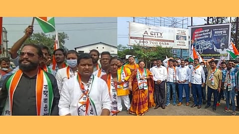 महाराष्ट्र बंद : कल्याण-शिळ रोडवर राष्ट्रवादी युवक काँग्रेसने केला रस्ता रोखो...