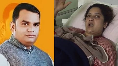 पतीच्या रिव्हॉल्वरमधून चुकून गोळी सुटल्यानं पत्नी जखमी