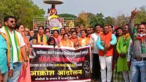 OBC आरक्षणाला स्थगिती; वर्ध्यात भाजपाचे आक्रोश आंदोलन