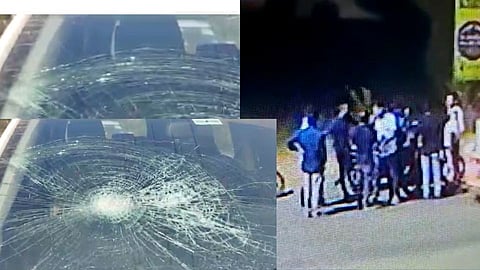 भाजपचा प्रचार करतो म्हणून पदाधिकाऱ्याला मारहाण, गाडीही फोडली; घटना CCTV मध्ये कैद