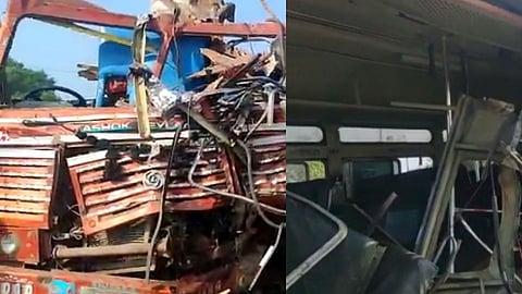 भीषण अपघात; बीडमध्ये एसटी बसच्या अपघातात, 6 जणांचा जागीच मृत्यू