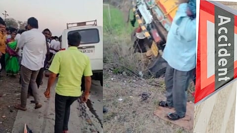 वऱ्हाडाच्या गाडीला भीषण अपघात; 5 ठार, नववधूचा जागीच मृत्यू