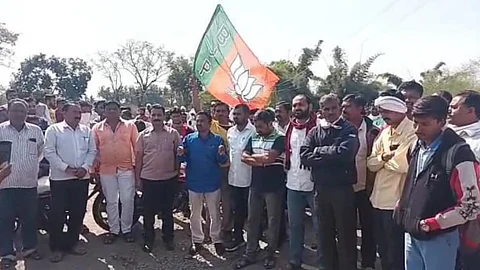 Buldhana BJP Protest