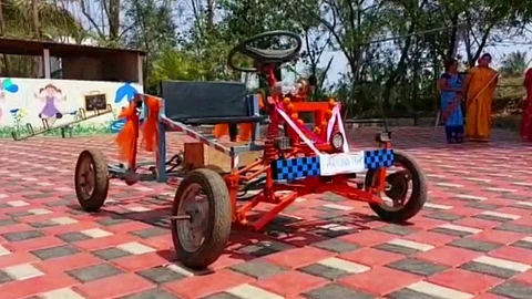 arjun kharat made vehicle from wastage material