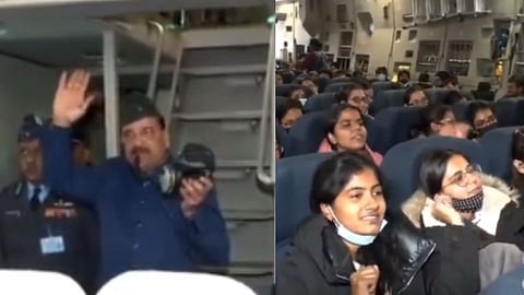 Everywhere publicity! minister ajay bhatt says modi ji zindabad ukraine evacuated students in iaf plane