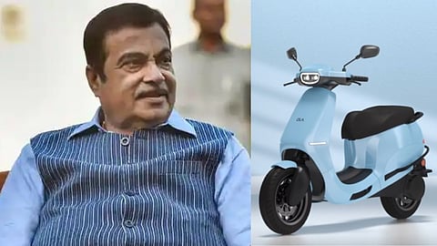 Nitin Gadkari And Electric Scooter