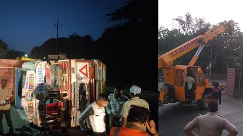 Two oil container Accident in Thane