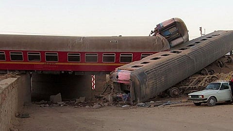 train derailed in eastern iran
