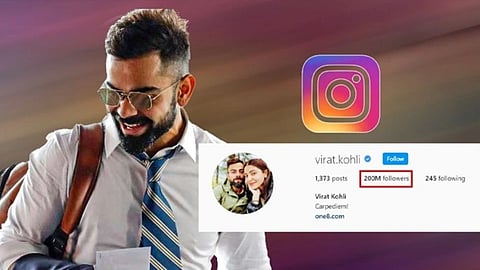 Virat Kohli becomes first Indian to complete 200 Million instagram followers.