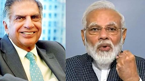 pm narendra modi and ratan tata