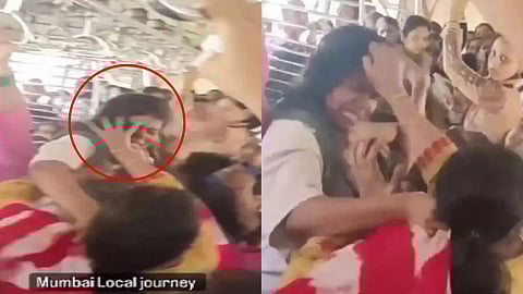 Mumbai Local Train Women Fight Video