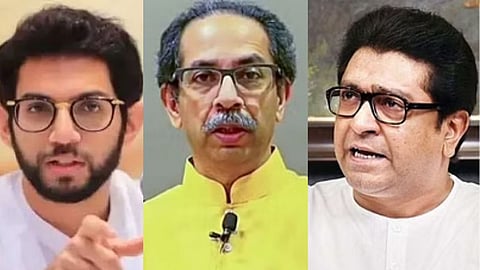 aaditya thackeray, uddhav thackeray and raj thackeray