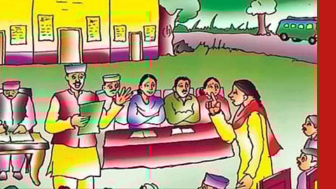 chinchgavan grampanchayat encroachment issue villagers protest at panchayat samiti