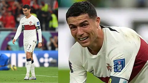 Cristiano Ronaldo crying in world cup 2022