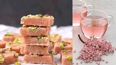 Rose Barfi And Pink Tea