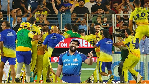 chennai super kings win ipl 2023 trophy mumbai indians squad reaction