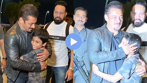 Salman Khan Hugs A Kid At Airport