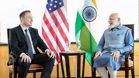 PM Modi And Elon Musk Meeting