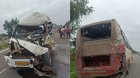 Beed Bus Accident: धुळे- सोलापूर महामार्गावर एसटी बसचा भीषण अपघात, १५ प्रवाशी जखमी; दोघांची प्रकृती गंभीर