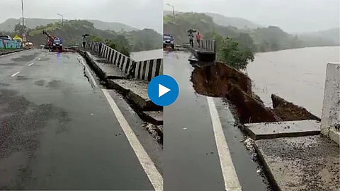 Mumbai-Goa highway bridge wall collapsed