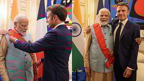 PM Narendra Modi And Emmanuel Macron