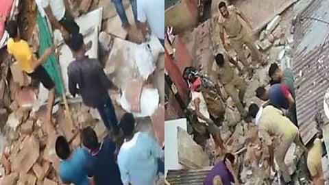 Vrindavan Building Balcony Collapsed