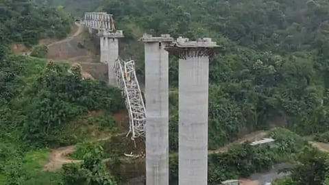 mizoram Railway Bridge Collapses 17 laborers death on the spot many injured