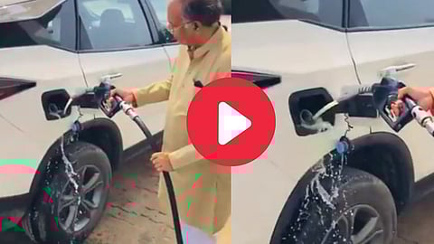 Spills Petrol Viral Video
