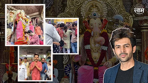 Kartik Aaryan Visited Lalbaugcha Raja