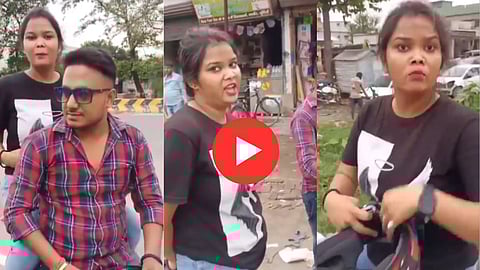 Husband Caught His Wife Roaming With Other Guy on KTM