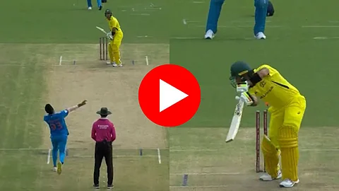 Jasprit bumrah clean bowled glenn maxwell on yorker delivery india vs australia 3rd odi watch video