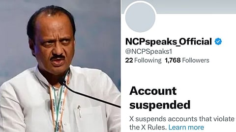 ajit pawar group twitter account suspended