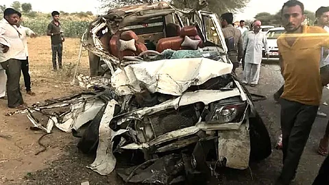 Rajasthan Car Truck Road Accident