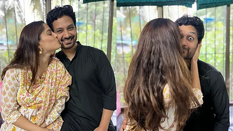 Priya Bapat And Umesh Kamat Romantic Photo