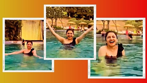 Bhagyashree Video: अबब काय तो हॉटनेस!! ५४ वर्षीय भाग्यश्रीच्या स्विमिंग पूलमधील व्हिडीओने वेधलं नेटकऱ्यांचं लक्ष