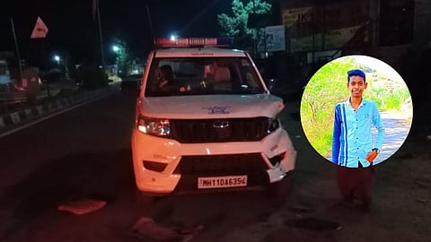 Satara Accident News Police car hit 4 people one died, three seriously injured