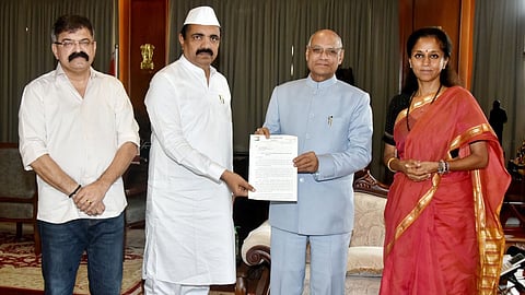 Jayant Patil, Supriya Sule , Maharashtra Governor Ramesh Bais