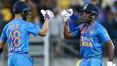 sanju samson with virat kohli