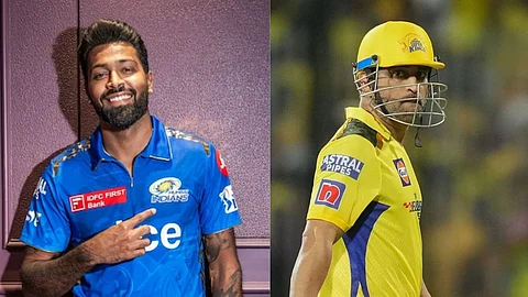 ms dhoni with hardik pandya
