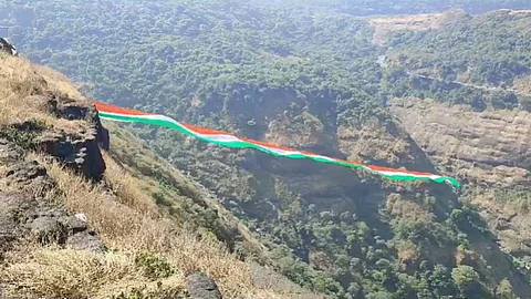 Malshej Ghat Indian Flag