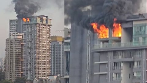 Massive Fire Breaks Out At Mumbai's Goregaon Building