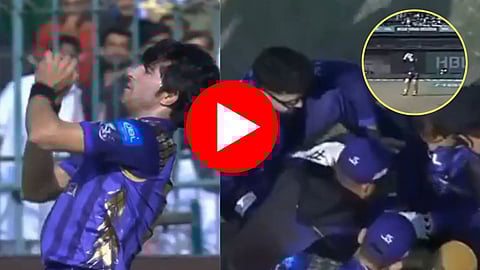 sarfarz khan hits ball on his head by mohammed wasim junior serious injury in pakistan super league video viral