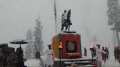 Shiv Jayanti 2024: हिमवर्षावातही छत्रपती शिवरायांचा जयघोष, भारत-पाक नियंत्रण रेषेजवळ शिवजयंती साजरी 