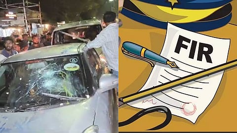 BJP workers Attack on Nikhil Wagle Car