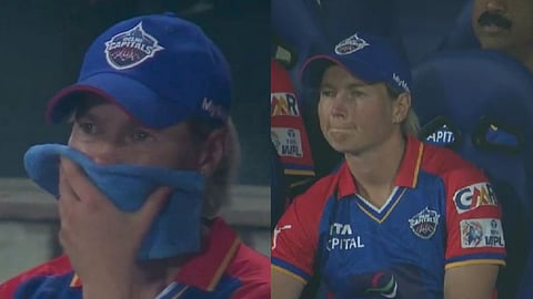 wpl final 2024 delhi capitals captain meg lanning and team got emotional after defeat in final against rcb video viral