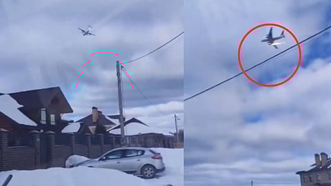 Russian Miltary Plane Crash Viral Video:
