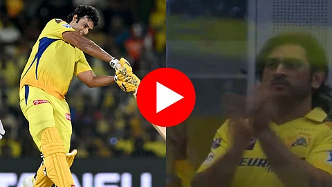 ms dhoni reaction on shivam dube half century video went viral amd2000