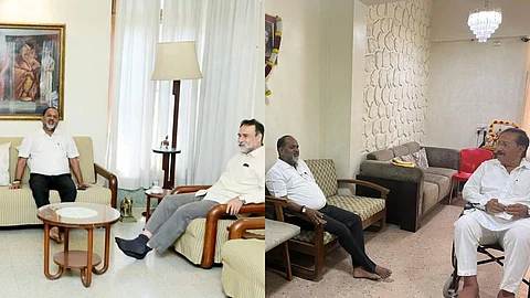 mahadev jankar meets mohite patil and naik nimbalkar faction in madha lok sabha constituency